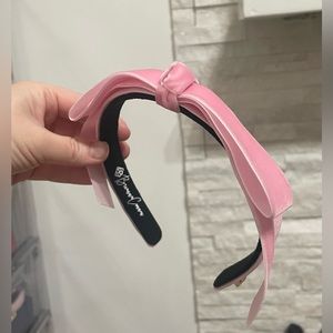 Brianna Cannon thin light pink ribbon bow headband